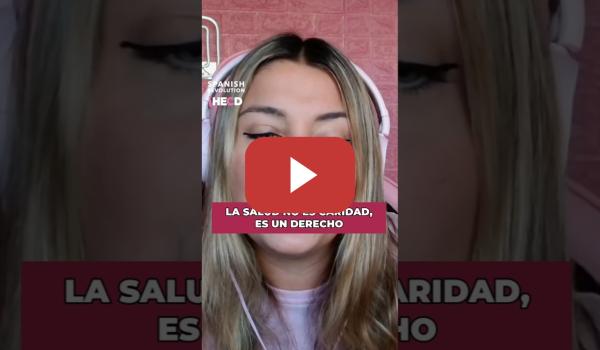 Embedded thumbnail for Marina Lobo lo dice alto y claro: La salud no es caridad, es un derecho.