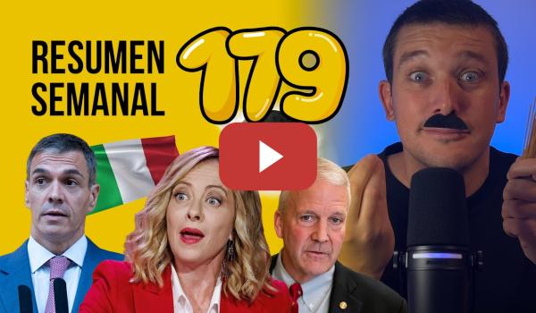 Embedded thumbnail for Sánchez VS Meloni, Eclipse Woke, Colombia y Dan Sullivan #ResumenSemanal 179 | Miguel Charisteas