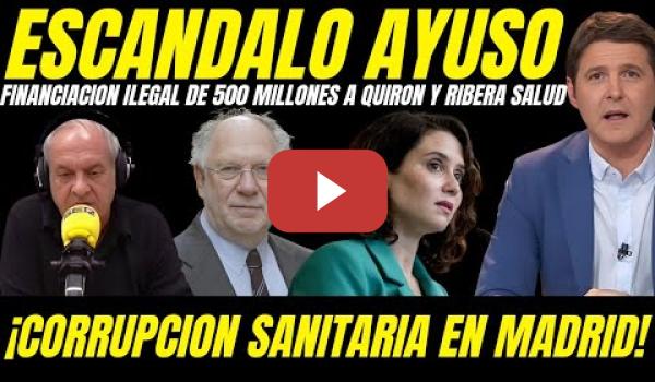 Embedded thumbnail for 🔥 CINTORA DESTAPA FINANCIACIONES ILEGAL DE AYUSO A QUIRON Y RIBERA SALUD DE 500 MILLONES DE EUROS