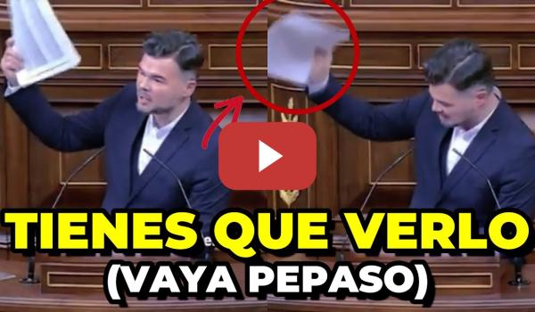 Embedded thumbnail for La respuesta viral de Rufián a toda la bancada de la derecha por su defensa del estado de Isr4el