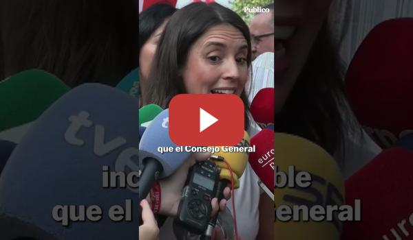Embedded thumbnail for Irene Montero critica que, tras años de lawfare, el CGPJ se haya reunido para expedientar a Peinado