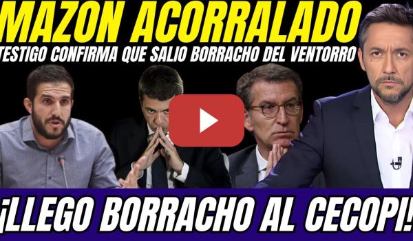 Embedded thumbnail for ⚠️ ¡OJO! TESTIGO CONFIRMA que Mazón LLEGÓ BORRACHO al CECOPI ¡ JUEZA Catarroja BUSCA IMPUTARLE!