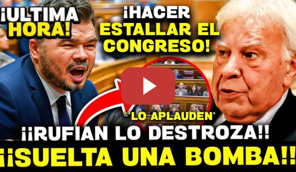 Embedded thumbnail for 💥RUFIÁN ASIENTA UN ESTOCAZO A FELIPE GONZÁLEZ POR LOS GAL Y LA AMNISTÍA, EKAIZER SUELTA BOMBA