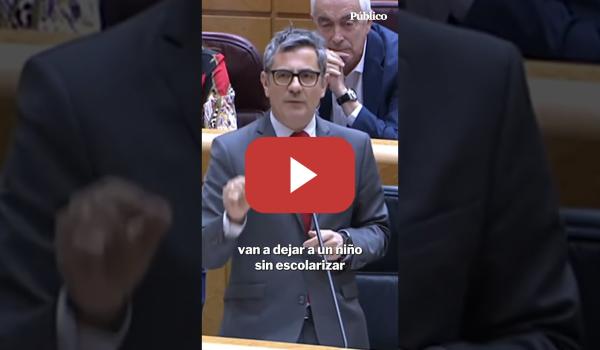 Embedded thumbnail for Felix Bolaños responde al racismo de PP y Vox: "¿Van a dejar a un niño sin asistencia sanitaria?"