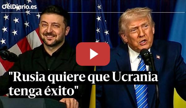 Embedded thumbnail for Zelenski reacciona al elogio de Trump a Putin: "Ha sido muy generoso con Ucrania"