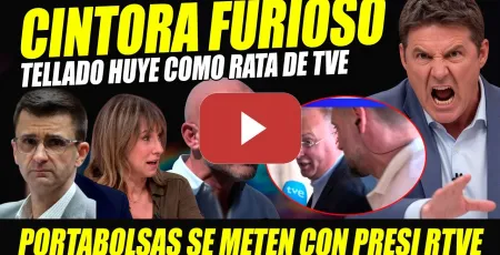 Embedded thumbnail for BESTIALIDAD DE CINTORA: TELLADO HUYE COMO RATA. REVIENTAN A PORTABOLSOS X METERSE CON PRESI TVE