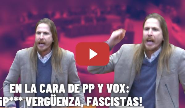 Embedded thumbnail for 💥¡FASCISTAS, P*** VERGÜENZA DAN!💥 Se le HINCHAN los COJ.... a Pablo Fernández contra PP-VOX