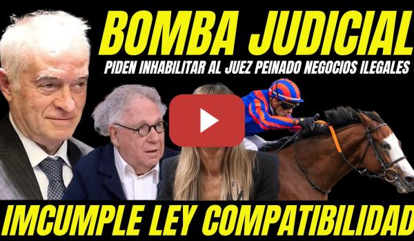 Embedded thumbnail for BOMBAZO "INHABILITACIÓN DEL JUEZ PEINADO POR SUS NEGOCIOS ILEGALES HÍPICA CABALLOS"