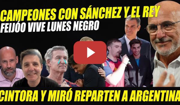 Embedded thumbnail for FEIJÓO RABIA: LA SELECCIÓN ESPAÑOLA EN MONCLOA CON SÁNCHEZ, Y CON EL REY EN ZARZUELA. IBAI LLANOS
