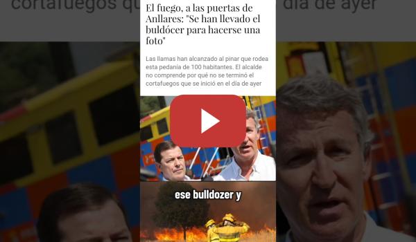 Embedded thumbnail for Mañueco y Feijóo retiran un bulldozer de un incendio para hacerse la foto en León