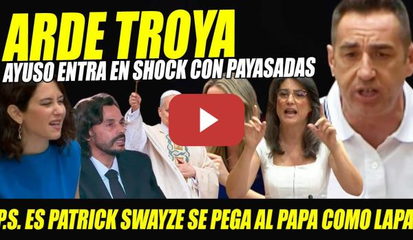Embedded thumbnail for ARDE TROYA EN LA ASAMBLEA Y NO HAY AIRE QUE LO APAGUE SI NO LOS VENDE EL NOVIO DE AYUSO DE QUIRÓN