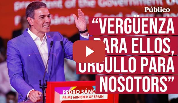 Embedded thumbnail for El discurso de SÁNCHEZ en la cumbre progresista de Barcelona: "La derecha no lidera, languidece"