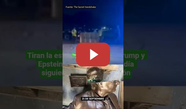 Embedded thumbnail for Tiran la estatua satírica de Trump y Epstein de Washington al día siguiente de su instalación