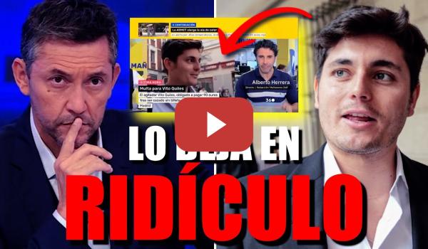 Embedded thumbnail for Javier Ruíz pilla de nuevo a Vito Quiles en directo sobre la estafa de los billetes de tren