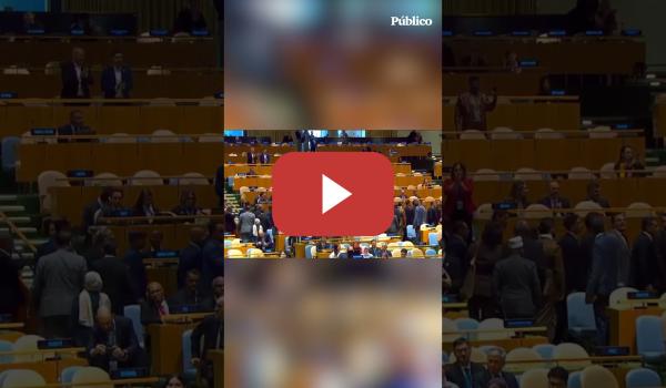 Embedded thumbnail for El momento en el que la Asamblea de la ONU se vacía antes de la comparecencia de Benjamin Netanyahu