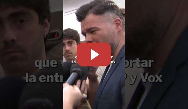 Embedded thumbnail for Gabriel Rufián: "No tengo puñeteras ganas de que Abascal sea vicepresidente"