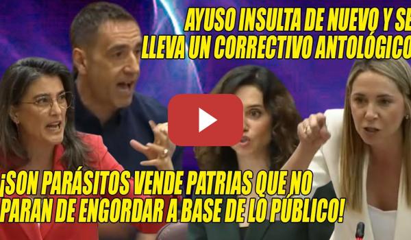 Embedded thumbnail for OJO a la PALIZA q le dan a Ayuso,Delgado-Espinar-Bergerot🔥¡PARÁSITOS, se FROTAN las manos con CAOS!