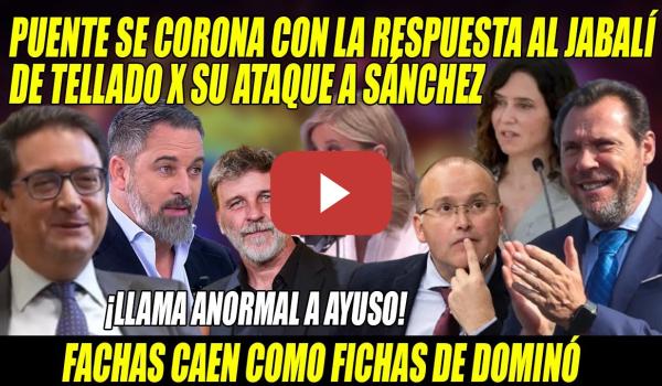 Embedded thumbnail for D.E.P. FACHAS💢DESTRUIDOS &quot;JABALÍ&quot; de Tellado&quot;, &quot;ANORMAL&quot; de Ayuso y Abascal💢Puente y Armando del Río