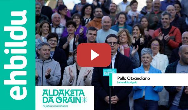 Embedded thumbnail for Pello Otxandiano recibe en Bilbo el respaldo de decenas de alcaldes y alcaldesas de EH Bildu