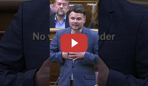 Embedded thumbnail for Gabriel Rufián, al PP: “¿Qué  patriotismo tienen cuando están en contra de investigar corrupciones?”