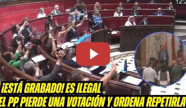 Embedded thumbnail for LÍO MONUMENTAL! CACICADA del PP en Valencia: PIERDEN una VOTACIÓN y ordena REPETIRLA!