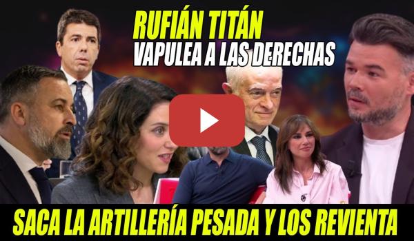 Embedded thumbnail for Gabriel Rufián SACA ARTILLERÍA en DIRECTO al GRANO-DESTRUYE DERECHAS-Simeone del AT.y Peinado del PP
