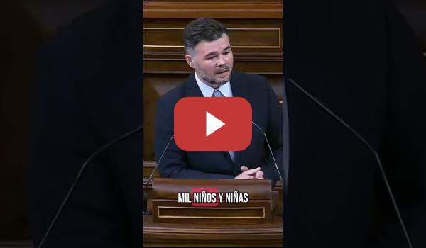 Embedded thumbnail for Gabriel Rufián retrata al PsoE por seguir financiando al estado genocida de Israel