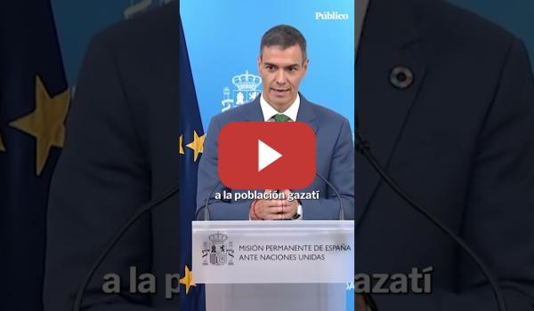 Embedded thumbnail for Sánchez anuncia que este jueves zarpará un buque para asistir a la Flotilla que se dirige a Gaza