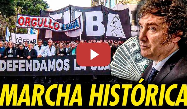Embedded thumbnail for MARCHA HISTÓRICA POR LA UNIVERSIDAD PÚBLICA EN ARGENTINA MIENTRAS EL GOBIERNO SIGUE ROBANDO