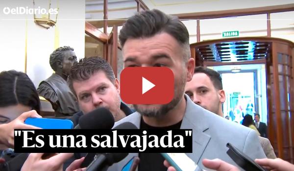Embedded thumbnail for Rufián carga contra Junts por el decreto de vivienda: "Es una salvajada dejar a la gente así"