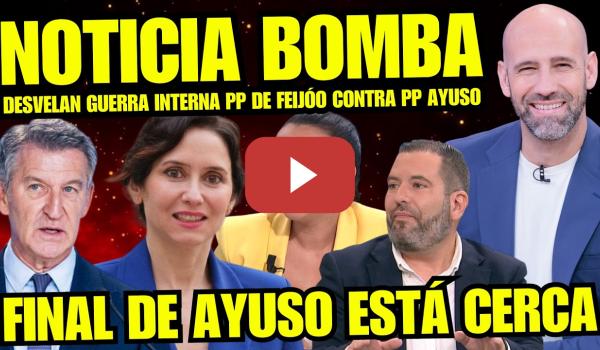 Embedded thumbnail for CHEMA GARRIDO SUELTA BOMBA "FEIJÓO ORDENA TERMINAR CON AYUSO Y EMPIEZA LA GUERRA EN PP" ADIOS AYUSO