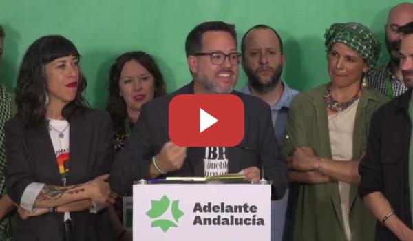 Embedded thumbnail for José Ignacio García celebra los buenos resultados de Adelante Andalucía
