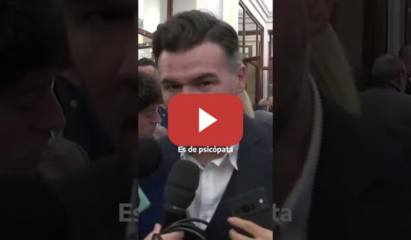 Embedded thumbnail for Rufián llama "psicópata" a Carlos Mazón