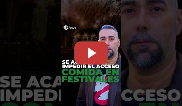 Embedded thumbnail for SE ACABÓ IMPEDIR EL ACCESO CON COMIDA Y BEBIDA EN FESTIVALES