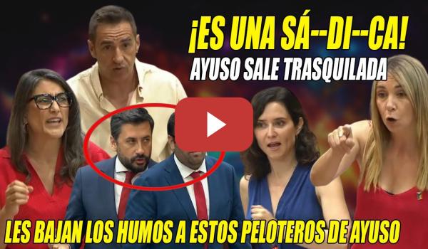 Embedded thumbnail for ¡SÁD1C4! 💥Ayuso SALE TRASQUILADA tras otro NUMERITO de PI--JA MACARRA💥Delgado-Bergerot-Espinar