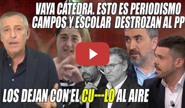 Embedded thumbnail for DESTAPAN y DESBARATAN el PLAN de Feijóo⚡CÁTEDRA de Campos⚡¡El PP no cambia de ABOGADO,CAMBIA al JUEZ