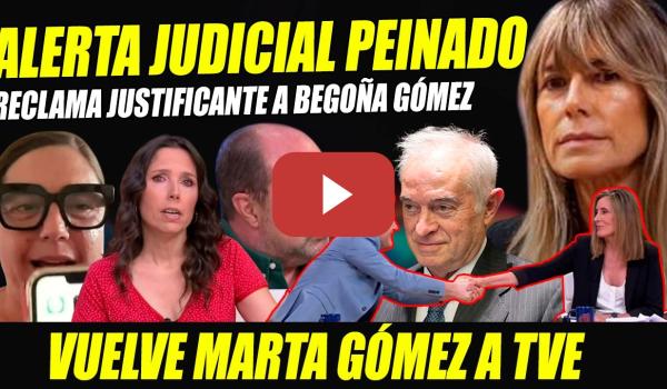 Embedded thumbnail for MARTA GÓMEZ MONTERO REGRESA A TVE. JUEZ PEINADO DELIRA Y RECLAMA JUSTIFICANTE A BEGOÑA GÓMEZ