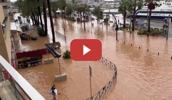Embedded thumbnail for Una tromba de agua de más de 250 litros colapsa la isla de Ibiza