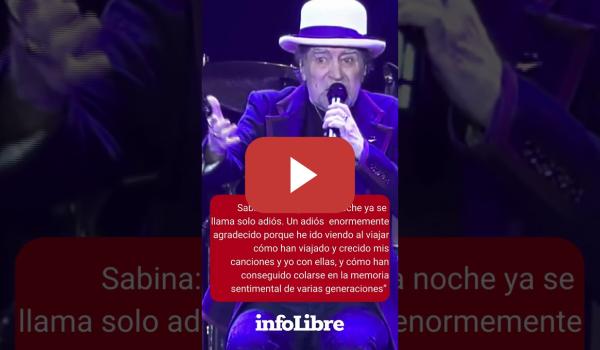 Embedded thumbnail for Sabina, en su último concierto: &quot;Es un adiós enormemente agradecido&quot;