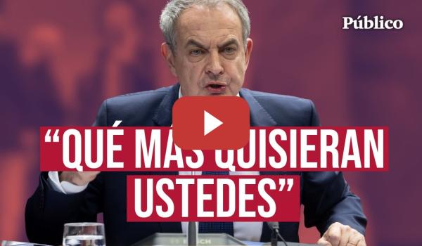 Embedded thumbnail for ZAPATERO estalla contra PP y VOX: "¿Usted cree que esto es tolerable? GANARÉ"