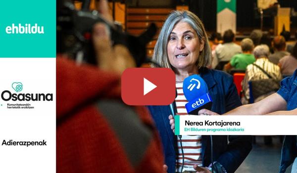 Embedded thumbnail for Nerea Kortajarenaren adierazpenak EH Bilduk antolatutako Osasun Jardunaldietan