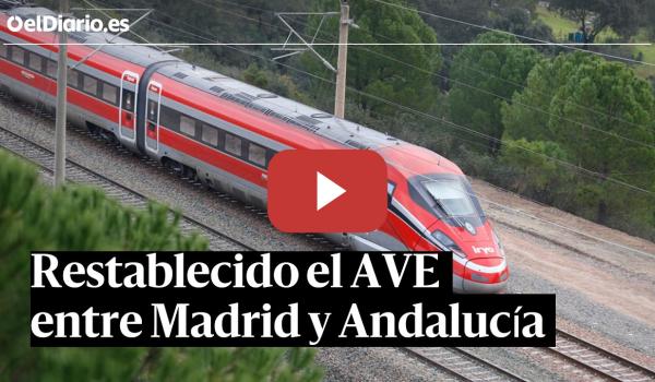 Embedded thumbnail for Renfe restablece la alta velocidad entre Madrid y Andalucía tras el accidente de Adamuz