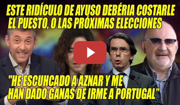 Embedded thumbnail for ZAMBOMBAZO y MOFAS de Losada y Ruiz a Aznar y Ayuso🔥No me gustaría estar a su LADO en un NAUFRAGIO