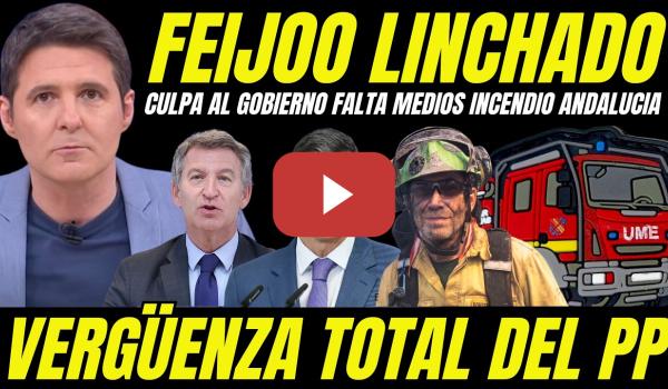 Embedded thumbnail for FEIJÓO LINCHADO POR CULPAR A PEDRO SÁNCHEZ MUERTES INCENDIO ANDALUCÍA FALTA DE MEDIOS