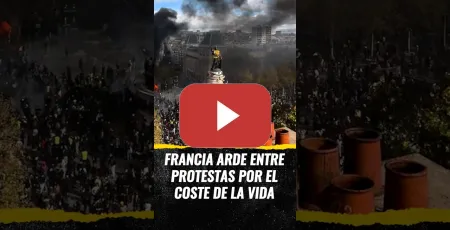Embedded thumbnail for Francia arde este fin de semana por las protestas por el coste de la vida (CARNE CRUDA)