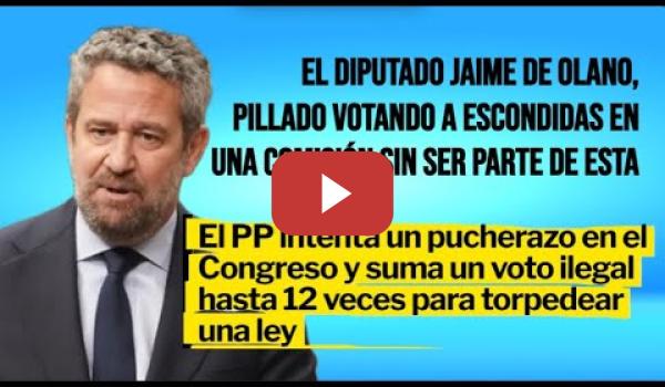 Embedded thumbnail for Diputado del PP Jaime de Olano vota de forma ilegal