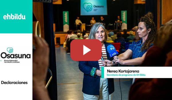 Embedded thumbnail for Declaraciones de Nerea Kortajarena en las jornadas sobre salud pública organizadas por EH Bildu