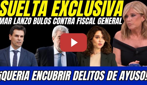 Embedded thumbnail for 💥 BOMBAZO de Palomera: Ayuso LANZÓ CAMPAÑA contra FISCAL GENERAL para ENCUBRIR a su PAREJA