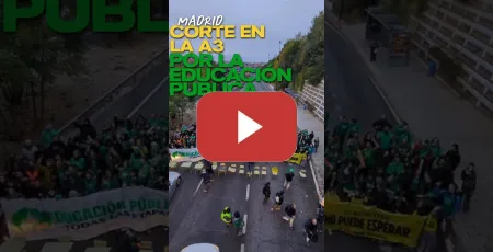 Embedded thumbnail for Corte de la autovía A3 en Madrid por la educación pública