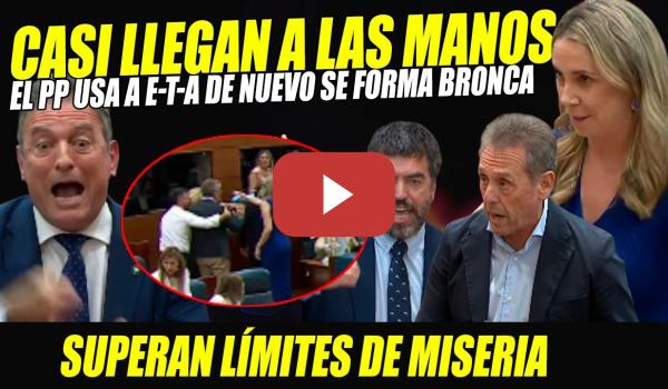 Embedded thumbnail for PP USA A E-T-A Y CASI LLEGAN A LAS MANOS TRAS DURA BRONCA. EXPULSAN A DIPUTADO LARA DEL PSOE
